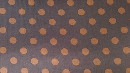 Viscose Satin Polka Dot Brown