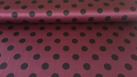 Viscose Satin Polka Dot Red