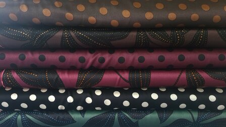 Viscose Satin Polka Dot Black