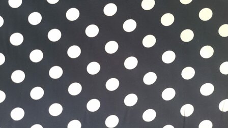 Viscose Satin Polka Dot Black
