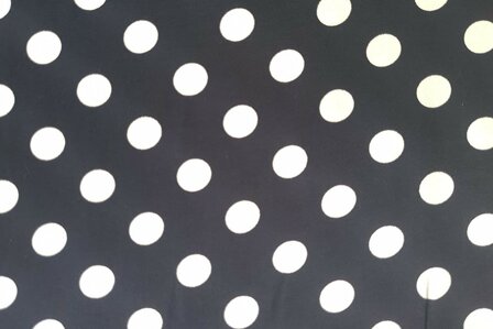Viscose Satin Polka Dot Black