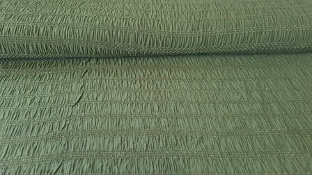 Viscose  Jacquard Smock Dark Green