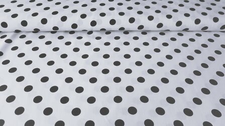 Viscose Small Polka Dots White