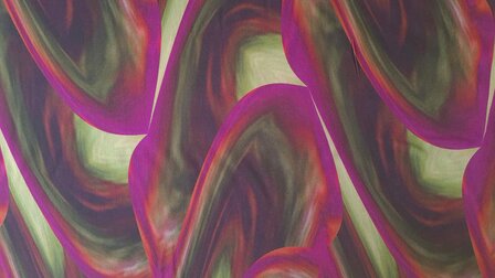 Viscose Twill Ecovero Waves Cyclam