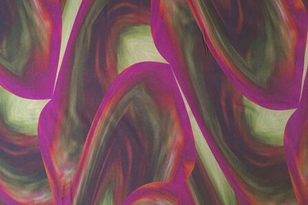 Viscose Twill Ecovero Waves Cyclam