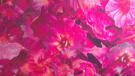 Viscose Twill Ecovero Flowers Magenta