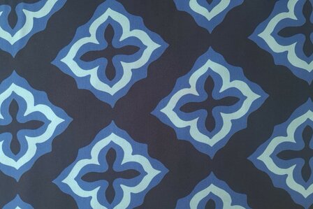 Viscose Abstract Flower Black