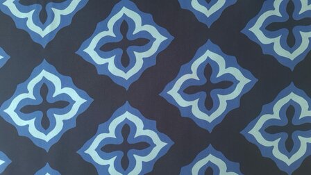 Viscose Abstract Flower Black