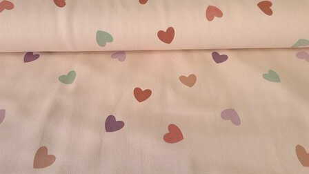 French Terry Hearts Light Ros&eacute;
