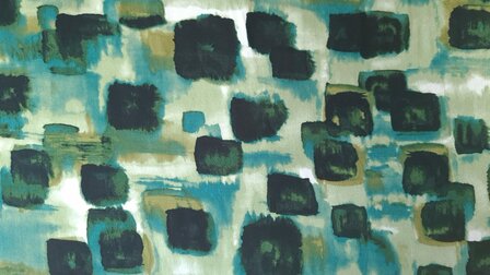 Viscose Stretch Abstract Green