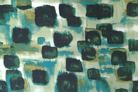 Viscose Stretch Abstract Green