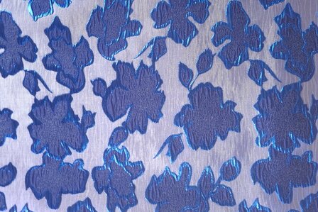 Jacquard Flower Royal Blue