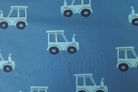 Cotton Jersey Tractor Blue