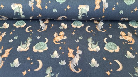French Terry Dragon Navy