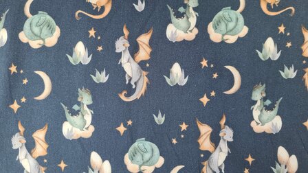 French Terry Dragon Navy