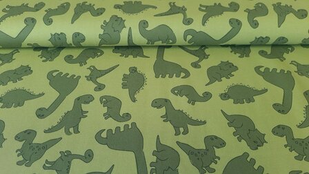 Cotton Jersey Dino Dark Green