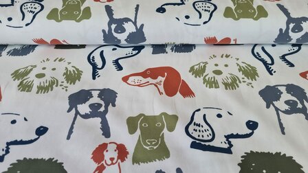 Cotton Jersey Dogs Off White