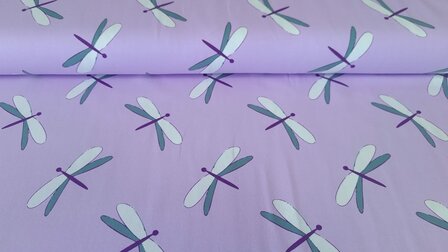 Cotton Jersey Dragonfly Lilac