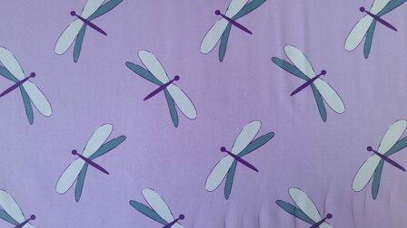 Cotton Jersey Dragonfly Lilac