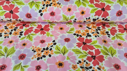 Cotton Jersey Flowers Multicolour