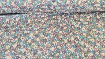 Cotton Jersey Milles Fleurs Mauve