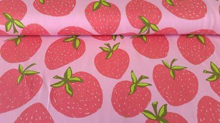 Cotton Jersey Strawberries 