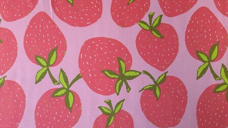 Cotton Jersey Strawberries 