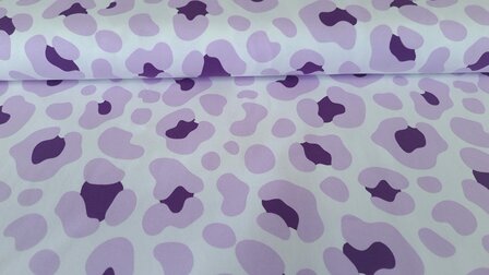 Cotton Jersey Leo Spots Lilac