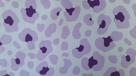 Cotton Jersey Leo Spots Lilac
