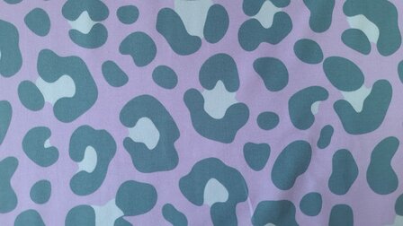 Cotton Jersey Leo Spots Lilac/Ros&eacute;