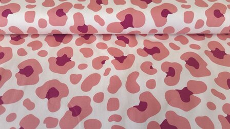Cotton Jersey Leo Spots Coral