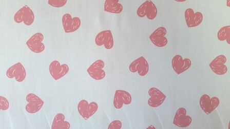 Cotton Jersey Hearts Ros&eacute;