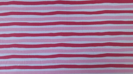 Cotton Jersey Stripes Pink