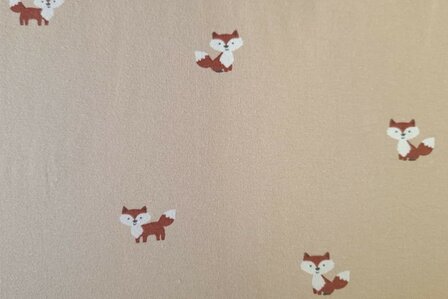 Cotton Jersey Baby Fox Sand