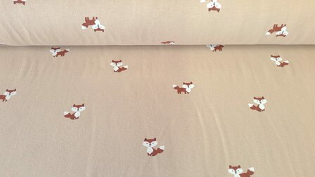 Cotton Jersey Baby Fox Sand