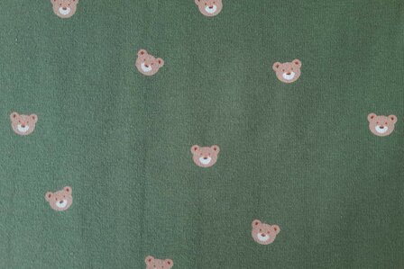 Cotton Jersey Baby Bear Green
