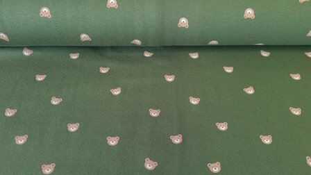Cotton Jersey Baby Bear Green