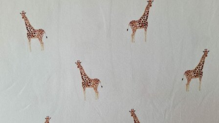 Cotton Jersey Giraffe Off White