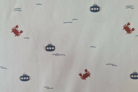 Cotton Jersey Crabs &amp; Subs Off White