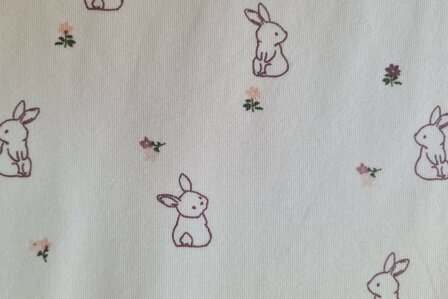 Cotton Jersey Bunny Off White