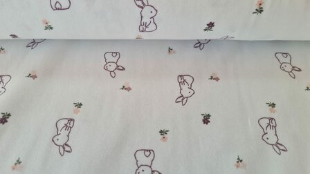 Cotton Jersey Bunny Off White