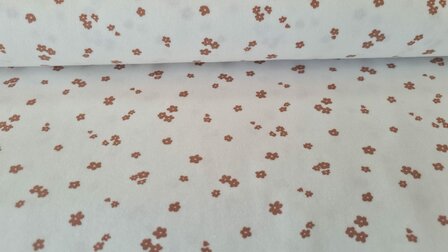 Cotton Jersey Petit Fleurs Off White
