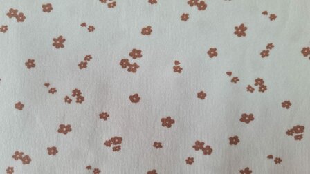 Cotton Jersey Petit Fleurs Off White