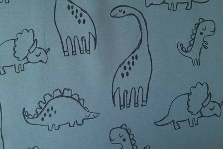 French Terry Dino Old Blue