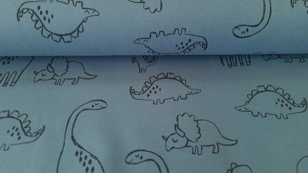 French Terry Dino Old Blue