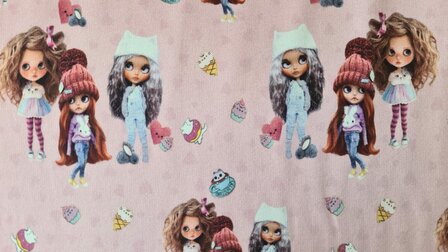 French Terry Dolls Light Pink