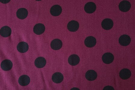 Viscose Twill Polka Dot Red