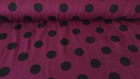 Viscose Twill Polka Dot Red