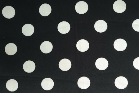 Viscose Twill Polka Dot Black