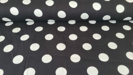 Viscose Twill Polka Dot Black